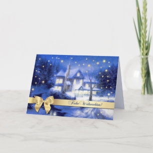 Frohe Weihnachten. kerstKaart in het Duits Feestdagen Kaart