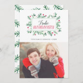 Frohe Weihnachten Laub | Weihnachtskarte Feestdagenkaart (Voorkant / Achterkant)