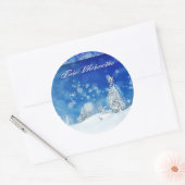 Frohe Weihnachten Ronde Sticker (Envelop)