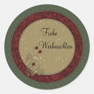 Frohe Weihnachten Ronde Sticker