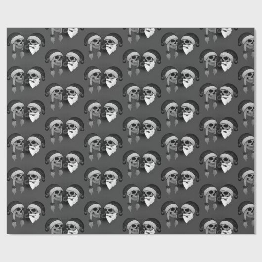 Frohe Weihnachten Totenschädel Stern Cadeaupapier (Vlak)