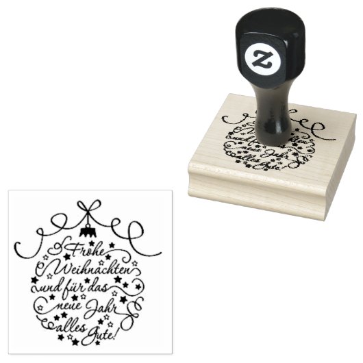 Frohe Weihnachten und für das neue jahr alles gute Rubberstempel (Gestempeld)