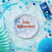 Frohe Weihnachten! Vrolijk kerstfeest in het Duits Papieren Bordje (Feest)