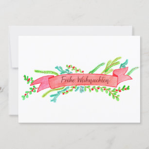 Frohe Weihnachten, waterverf kerstbanner Kaart