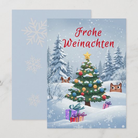 Frohe Weinachten Kaart (Voorkant / Achterkant)