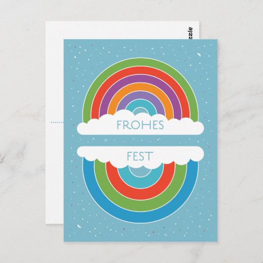 Frohes Fest Briefkaart (Voorkant / Achterkant)