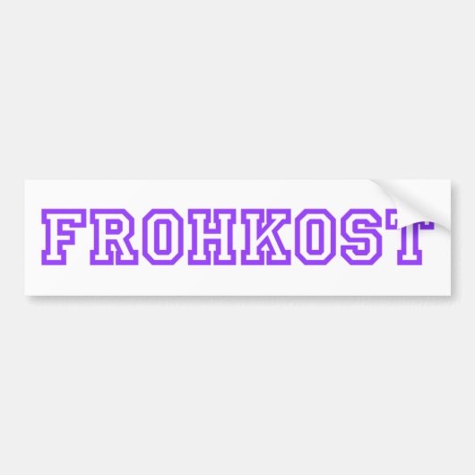 FROHKOST BUMPERSTICKER (Voorkant)