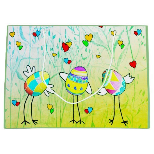 Fröhliche Ostereier Groot Cadeauzakje (Voorkant)