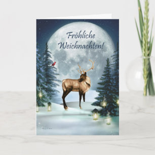 Fröhliche Weichnachten Duitse Kerstherten Kaart