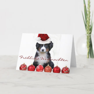 Fröhliche Weihnachten Bernese Carte de chien de mo