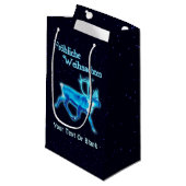 Frohliche Weihnachten - Blue Cariou (rendiervis) Klein Cadeauzakje (Voorkant Gekanteld)