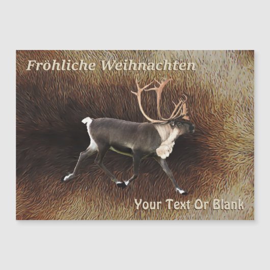 Fröhliche Weihnachten - Bull Cariou (rendier) (Voorkant)