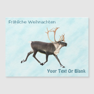 Fröhliche Weihnachten - Cariou (rendier) op sneeuw
