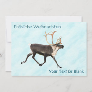 Fröhliche Weihnachten - Cariou (rendier) op Sno