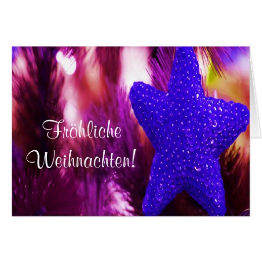 Fröhliche Weihnachten Christmas Purple Star III (Devant horizontal)