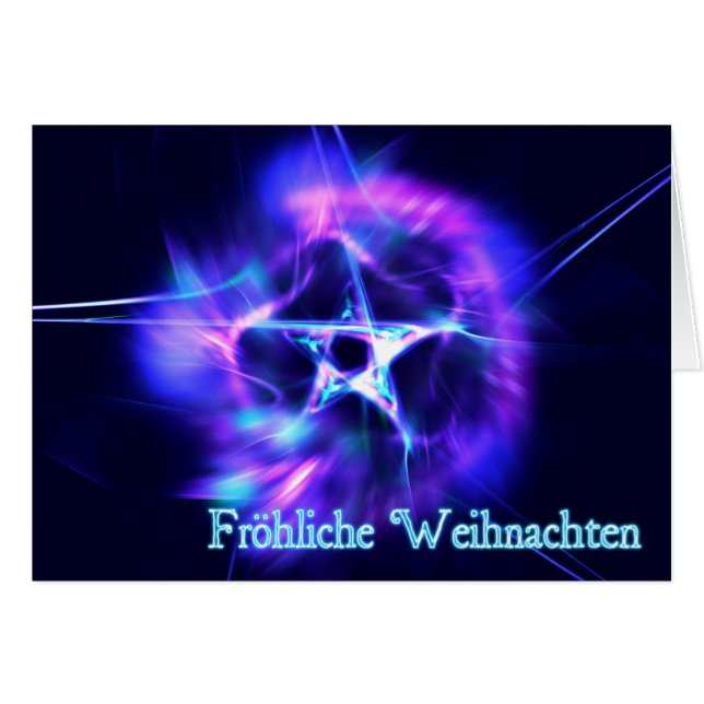 Fröhliche Weihnachten - Étoile lumineuse (Devant horizontal)