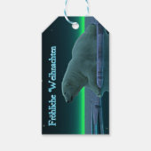 Frohliche Weihnachten - Ice Edge Polar Beer Cadeaulabel (Voorkant)