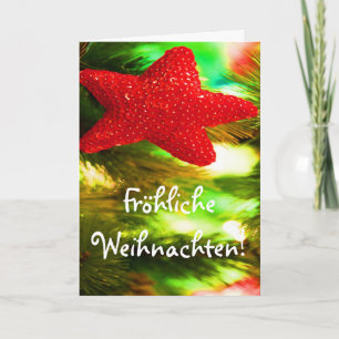 Fröhliche Weihnachten Kerstmis Rode Ster II Vakant Feestdagen Kaart