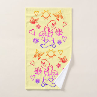 Fröhlicher Bär Handdoek
