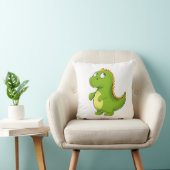 Fröhlicher Grüner Dino Kussen (Stoel)