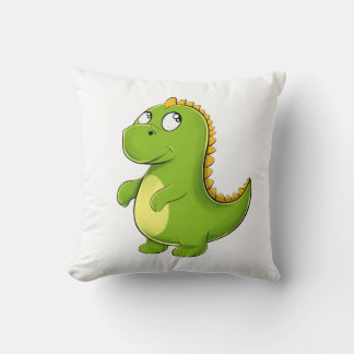 Fröhlicher Grüner Dino Kussen