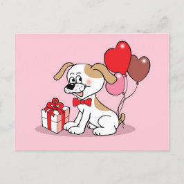 Fröhlicher Welpe Briefkaart