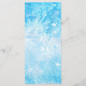 Froid Glace Winter Wonderland Snowflake Party Menu (Dos)