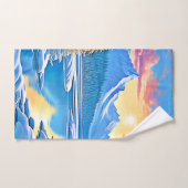 Froid Lake Sunset Art (Serviette à main)