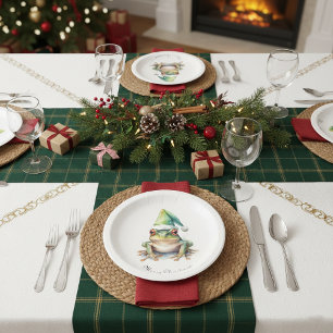 Frolic Christmas Frog, op maat Papieren Bordje