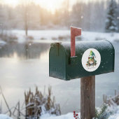 Frolic Christmas Frog, op maat Ronde Sticker