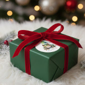 Frolic Christmas Frog, op maat Ronde Sticker