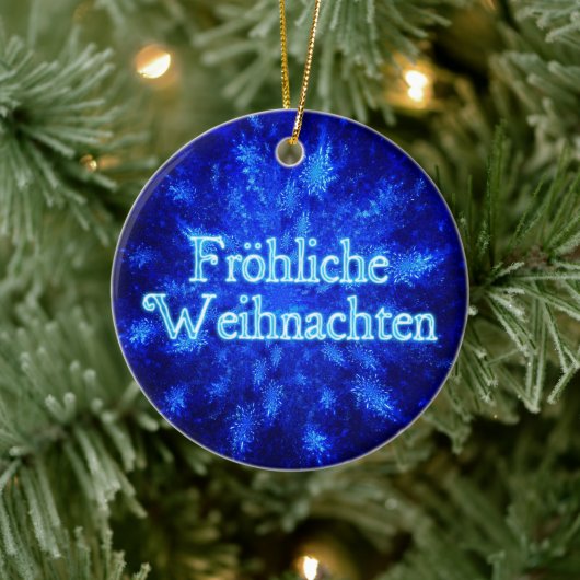Froliche Weihnachten - Snowburst Keramisch Ornament (Boom)