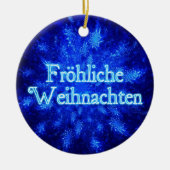 Froliche Weihnachten - Snowburst Keramisch Ornament (Voorkant)