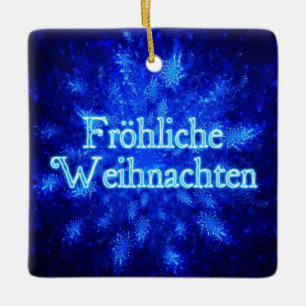 Froliche Weihnachten - Snowburst Keramisch Ornament