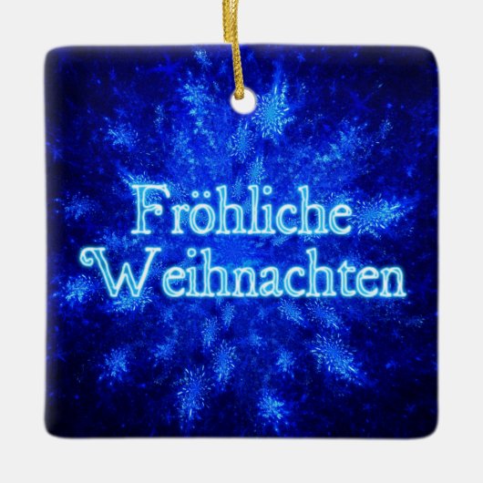 Froliche Weihnachten - Snowburst Keramisch Ornament (Voorkant)