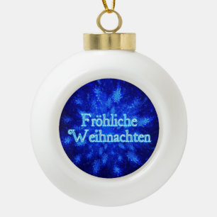 Froliche Weihnachten - Snowburst Keramische Bal Ornament