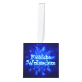 Froliche Weihnachten - Snowburst Kubus Ornament (Voorkant)