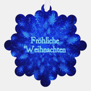 Froliche Weihnachten - Snowburst Ornament Kaart