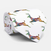 Frolicking Herten Stropdas (Opgerold)