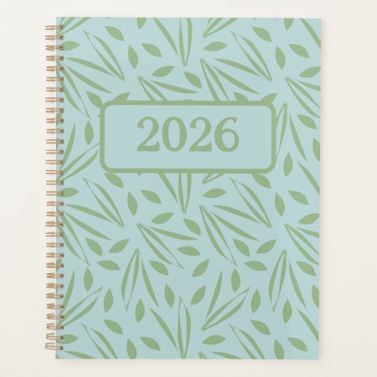 Frolicking In The Foliage: Green on Light Green Planner (Voorkant)