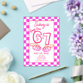 From 6 to 7 Meme Birthday Checkerboard Invitation (Insitu (Mariage))