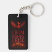 From Ashes I Rise – Phoenix Motivational Sleutelhanger (achterkant)
