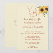 From ‘Hello’ to ‘I Do’ Rehearsal Dinner Invitation Kaart (Voorkant / Achterkant)