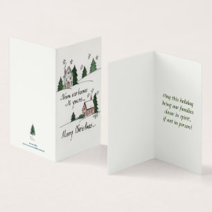 "From Our Home" Salutation Vintage Homes Aquarelle