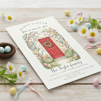 From Our Home to Yours Easter Holiday Card Feestdagenkaart