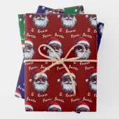 From Santa Claus Gift Wrap, Custom Santa Name Inpakpapier Vel (In situ)