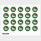 From Santa Claus Green Christmas Gift Ronde Sticker (Vel)