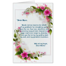 "From the Bottom of My Heart" moederdag-Kaart