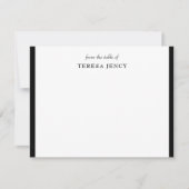 From the Desk Of | Classic Black and White Design Notitiekaartje (Voorkant)