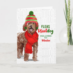 from the Dog Funny Labradoodle Christmas Feestdagen Kaart
